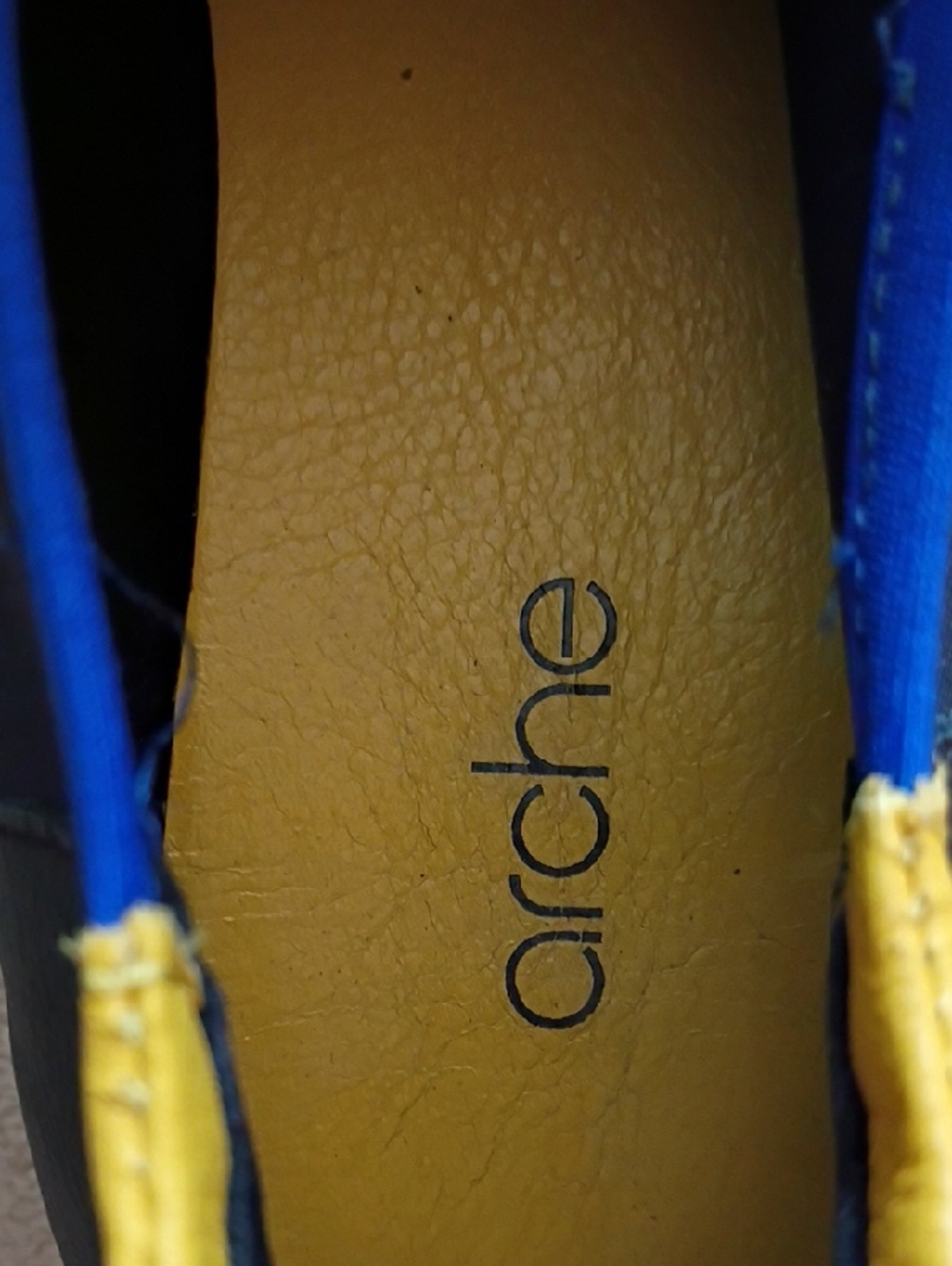 Arche Slip-On Sneakers in Black, Blue and Yellow - Picture 7 of 10
